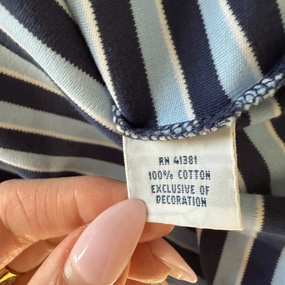 Polo Ralph Lauren Striped Polo Navy Blue XL